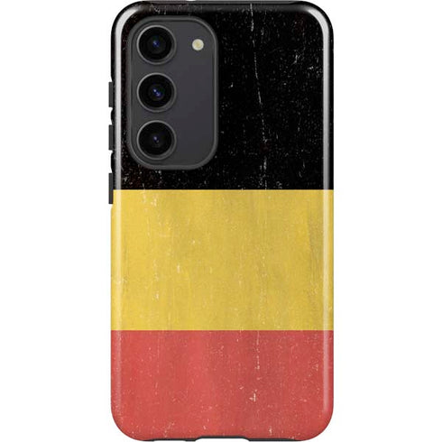 Belgium Flag Distressed Galaxy S23 Pro Case
